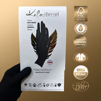 Premium bamboo wellness black gloves for kids with sensitive, eczema-prone and dry skin, lightweight, thin, breathable, hypoallergenic, touchscreen, UV protective and thermal hand-care gloves designed for comfort, driving, biking, running, cycling, moisturising rituals and daily wear; soft, silky, second-skin fabric that soothes irritation and supports skin health with elegant, unisex style.