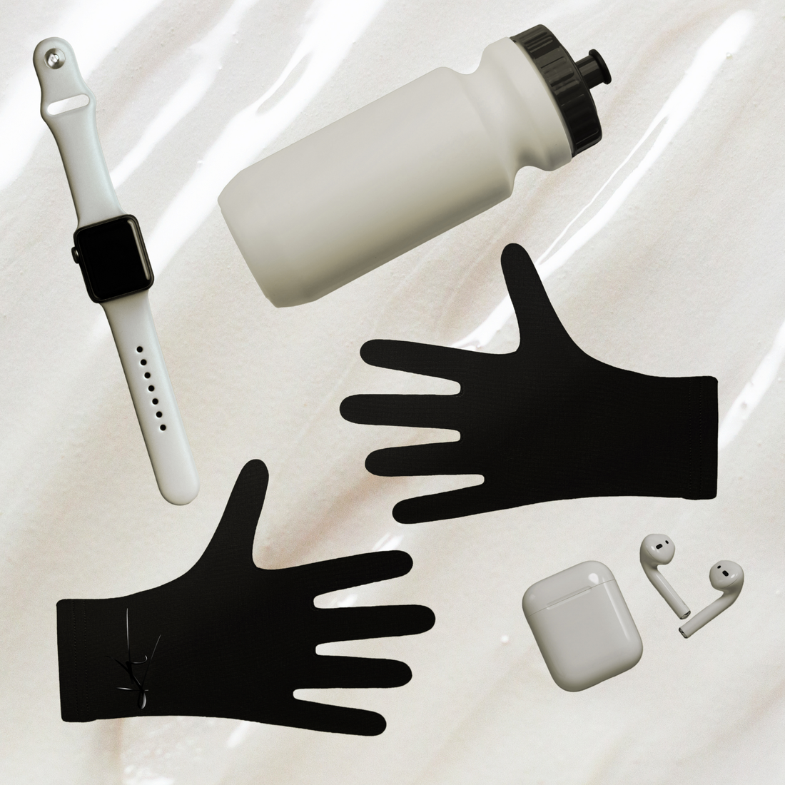 Premium bamboo running gloves for sensitive, eczema-prone and dry skin, lightweight, breathable, hypoallergenic and temperature-regulating hand-care gloves designed for comfort, moisturising rituals and daily wear; soft, silky, second-skin fabric that soothes irritation and supports skin health with elegant, unisex style.