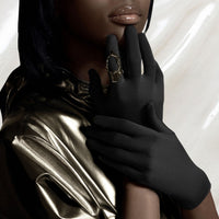 Premium bamboo wellness gloves for sensitive, eczema prone and dry skin, lightweight, breathable, hypoallergenic and temperature-regulating hand-care gloves designed for comfort, moisturising rituals and daily wear; soft, silky, second-skin fabric that soothes irritation and supports skin health with elegant, unisex style.