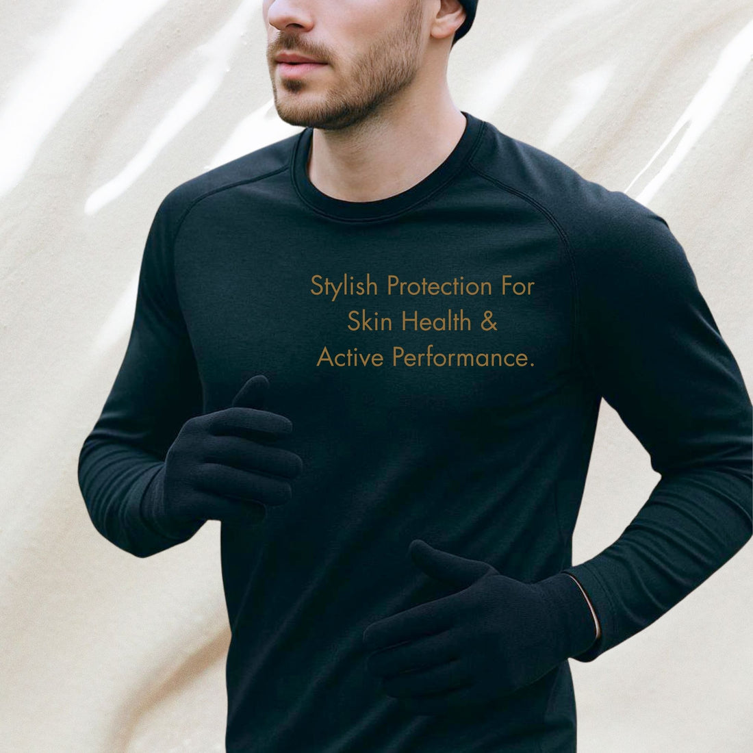 Premium bamboo wellness running gloves for sensitive, eczema prone and dry skin, lightweight, breathable, hypoallergenic and temperature-regulating hand-care gloves designed for comfort, moisturising rituals and daily wear; soft, silky, second-skin fabric that soothes irritation and supports skin health with elegant, unisex style.