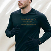 Premium bamboo wellness running gloves for sensitive, eczema prone and dry skin, lightweight, breathable, hypoallergenic and temperature-regulating hand-care gloves designed for comfort, moisturising rituals and daily wear; soft, silky, second-skin fabric that soothes irritation and supports skin health with elegant, unisex style.
