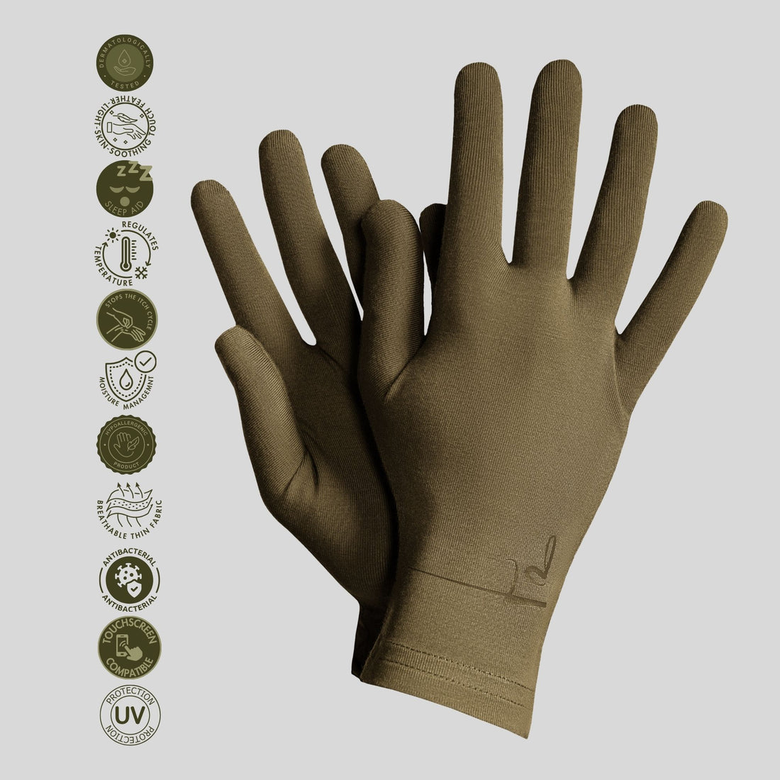Kalmthread hypoallergenic soft breathable lightweight organic bamboo gloves made for sensitive skin and eczema relief for adults and kids