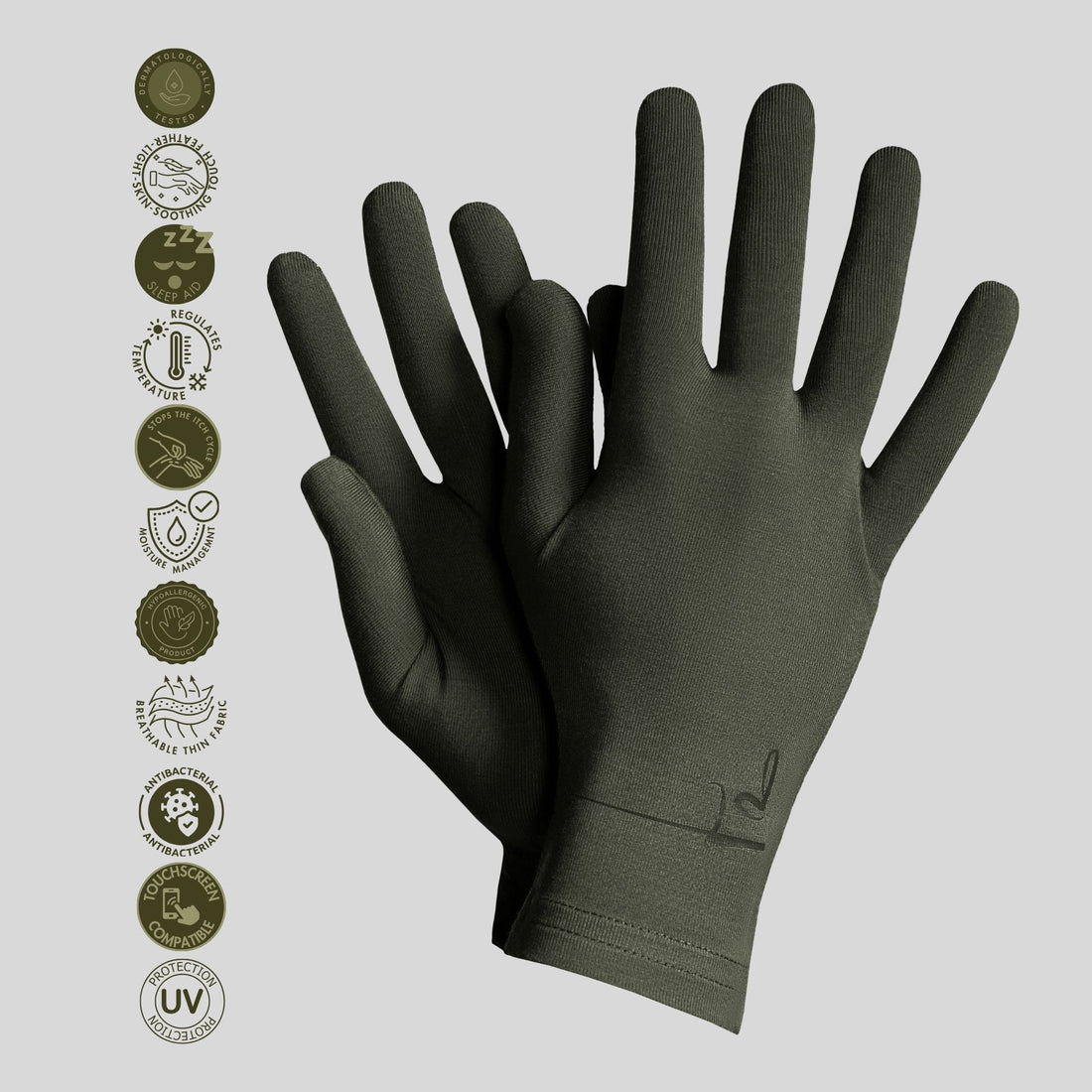 Kalmthread hypoallergenic soft breathable lightweight organic bamboo gloves made for sensitive skin and eczema relief for adults and kids