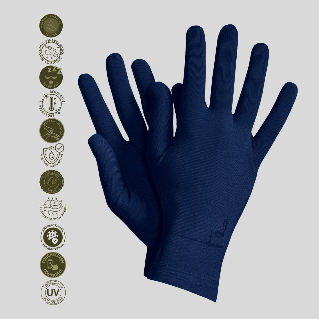Kalmthread hypoallergenic soft breathable lightweight organic bamboo gloves made for sensitive skin and eczema relief for adults and kids