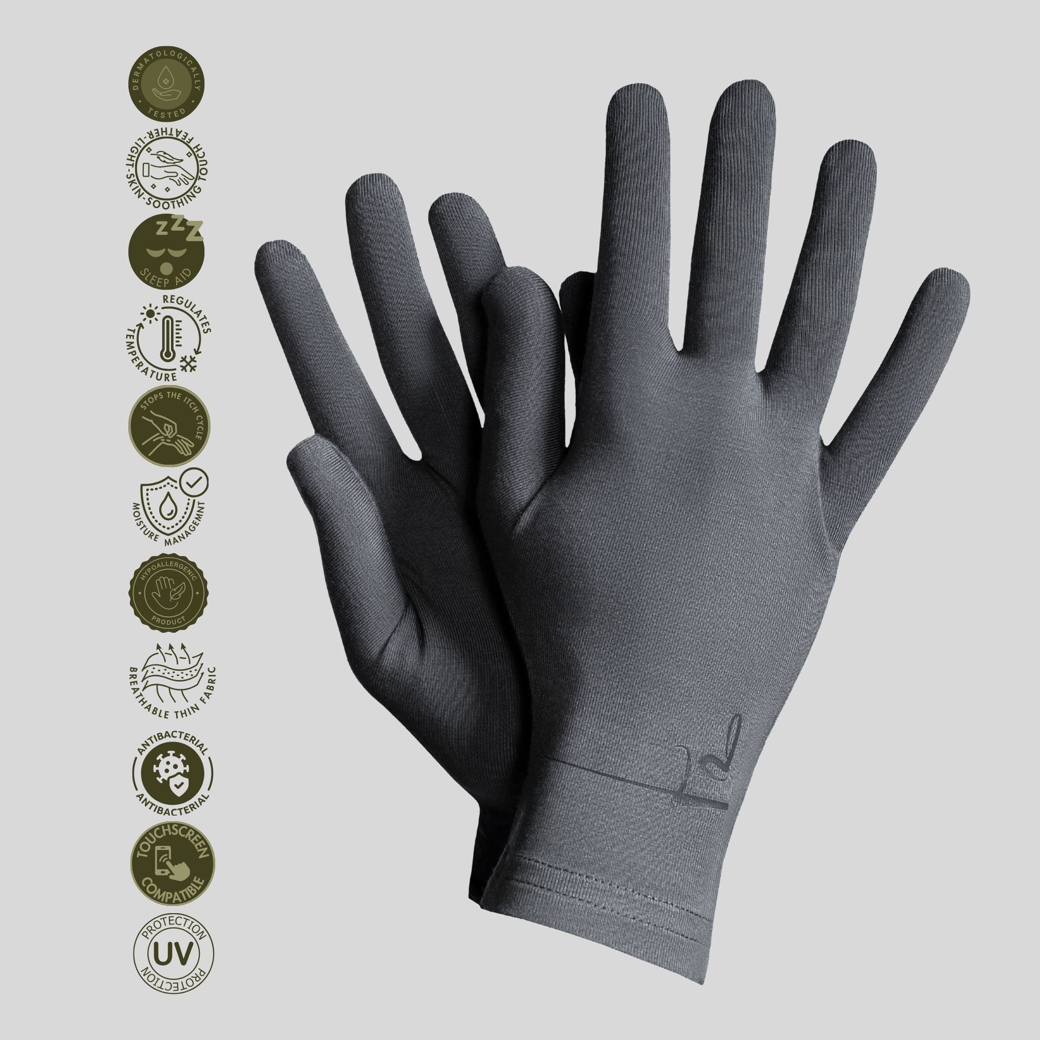 PLATINUM STEEL Organic Bamboo Eczema Gloves: Warm, Soft, Breathable  Unisex Fitted