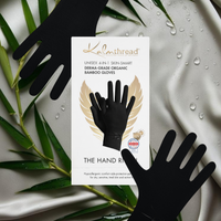 Premium bamboo wellness gloves for sensitive, eczema prone and dry skin, lightweight, breathable, hypoallergenic and temperature-regulating hand-care gloves designed for comfort, moisturising rituals and daily wear; soft, silky, second-skin fabric that soothes irritation and supports skin health with elegant, unisex style.