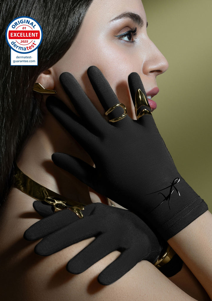 Kalmthread hypoallergenic soft breathable lightweight organic bamboo gloves made for sensitive skin and eczema relief for adults and kids
