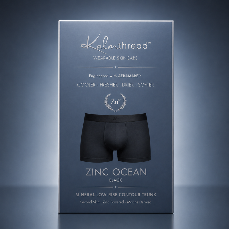 Kalmthread, ultra-premium mineral-infused micro modal boxer trunks for sensitive skin, breathable, moisture-wicking and odour control, soft second-skin fit, anti-chafing, lightweight and irritation-free daily wear